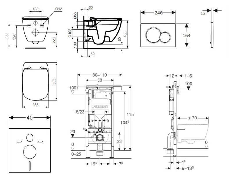 Geberit - Duofix - Fali WC szett - SANI11CD2105 – 2. kép