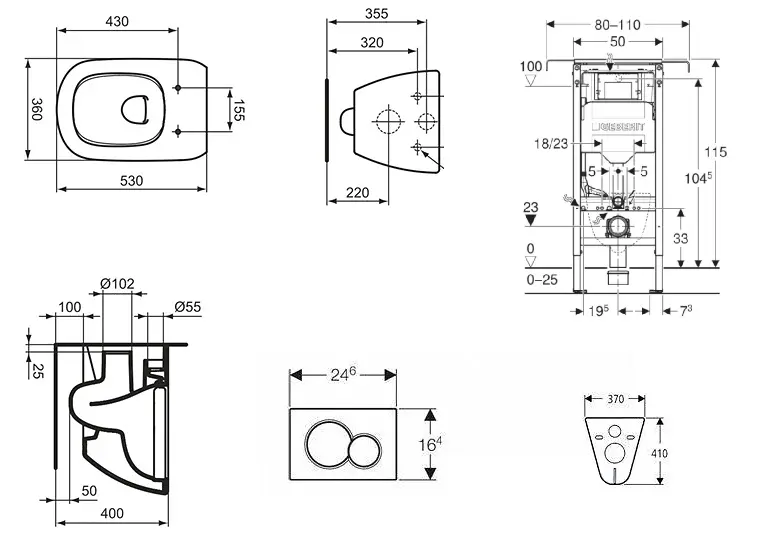 Geberit - Duofix - Fali WC szett - SANI11CD2108 – 2. kép
