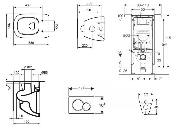 Geberit - Duofix - Fali WC szett - SANI11CD2109 – 2. kép