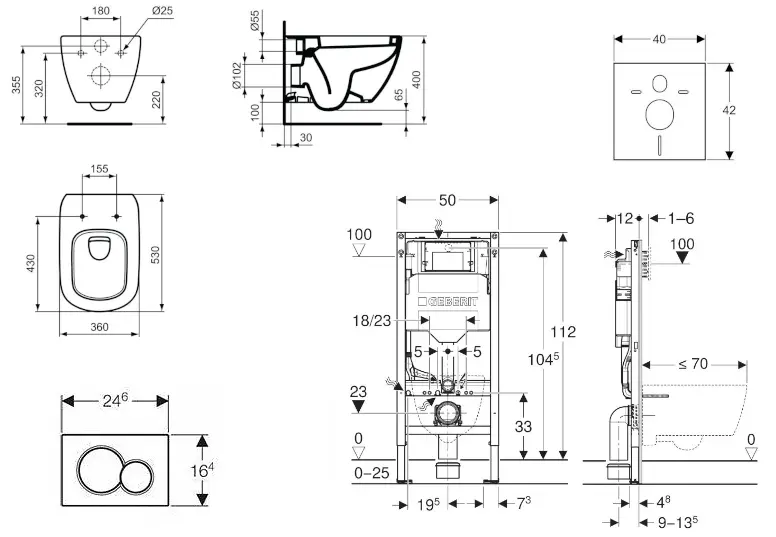Geberit - Duofix - Fali WC szett - SANI11CD2118 – 2. kép