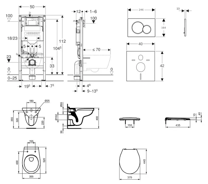 Geberit - Duofix - Fali WC szett - SANI11CD2126 – 2. kép