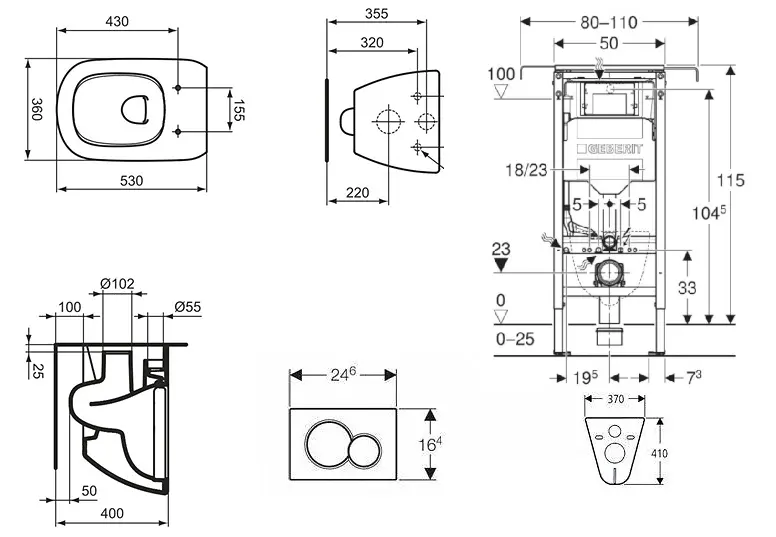 Geberit - Duofix - Fali WC szett - SANI11CD3101 – 2. kép