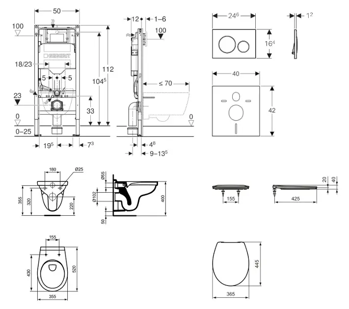 Geberit - Duofix - Fali WC szett - SANI11CD3103 – 2. kép