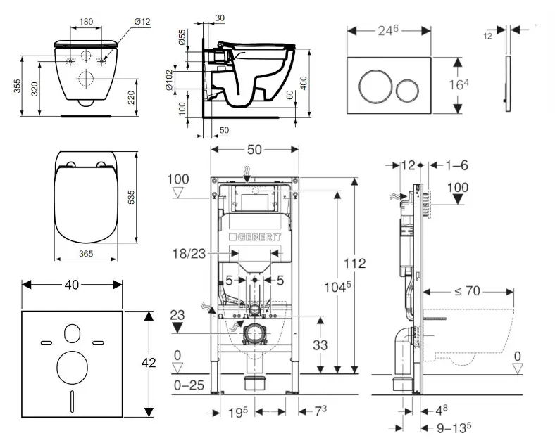 Geberit - Duofix - Fali WC szett - SANI11CD3111 – 2. kép