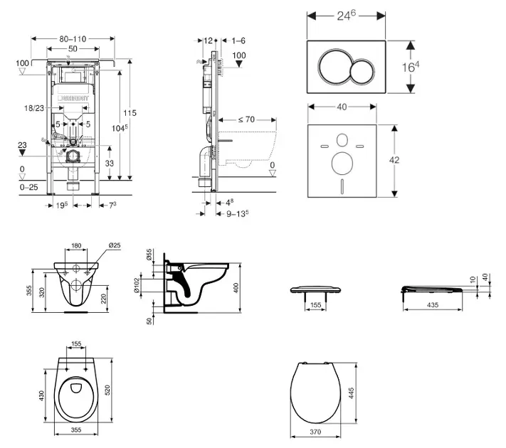 Geberit - Duofix - Fali WC szett - SANI11CD3113 – 2. kép