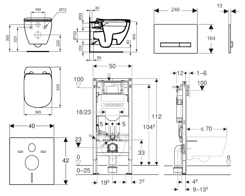 Geberit - Duofix - Fali WC szett - SANI11CD3115 – 2. kép