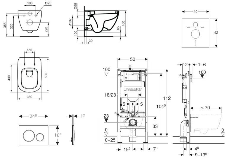 Geberit - Duofix - Fali WC szett - SANI11CD3119 – 2. kép