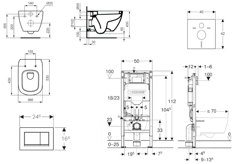 Geberit - Duofix - Fali WC szett - SANI11CD3120 – 2. kép