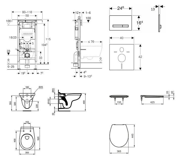 Geberit - Duofix - Fali WC szett - SANI11CD3121 – 2. kép