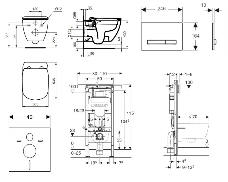 Geberit - Duofix - Fali WC szett - SANI11CD3122 – 2. kép