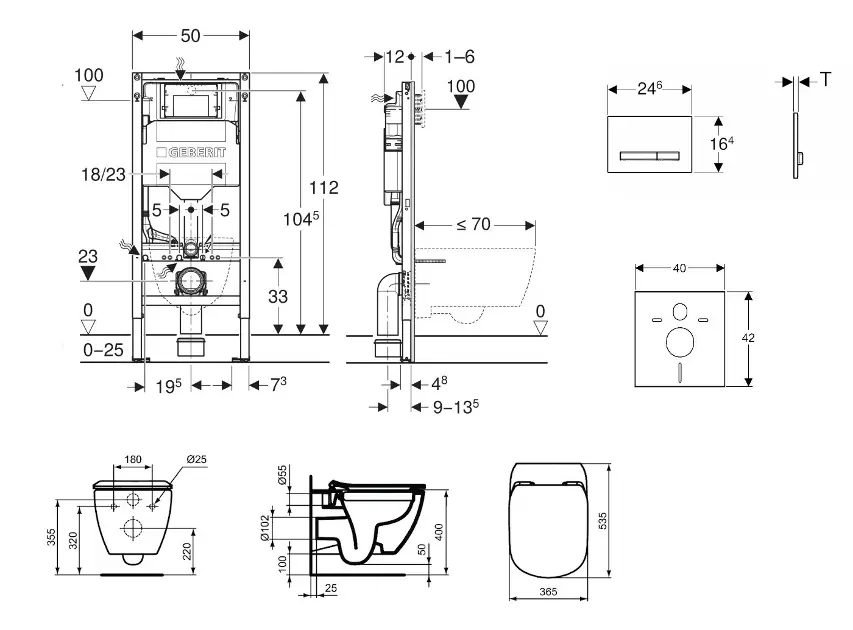 Geberit - Duofix - Fali WC szett - SANI11CD3123 – 2. kép