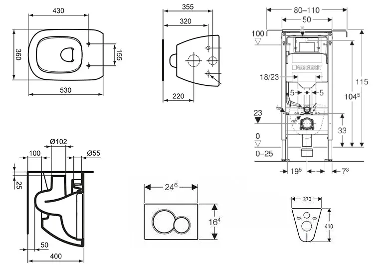 Geberit - Duofix - Fali WC szett - SANI11CD3125 – 2. kép