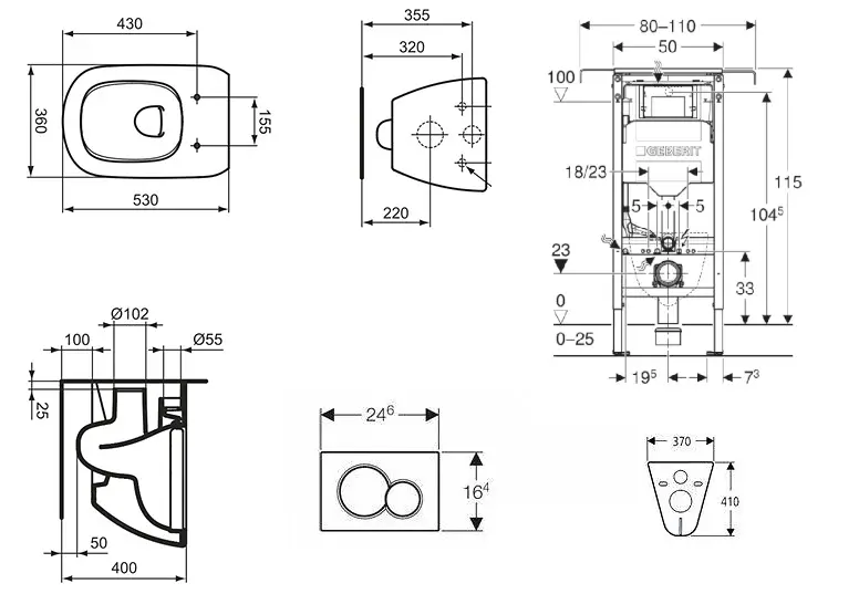 Geberit - Duofix - Fali WC szett - SANI11CD3126 – 2. kép