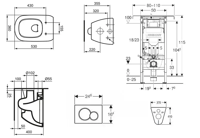 Geberit - Duofix - Fali WC szett - SANI11CD3129 – 2. kép