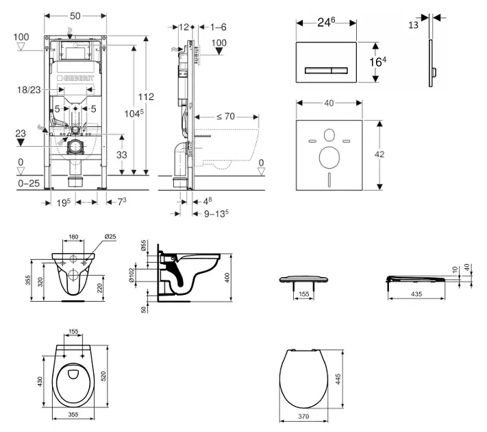 Geberit - Duofix - Fali WC szett - SANI11CD3131 – 2. kép