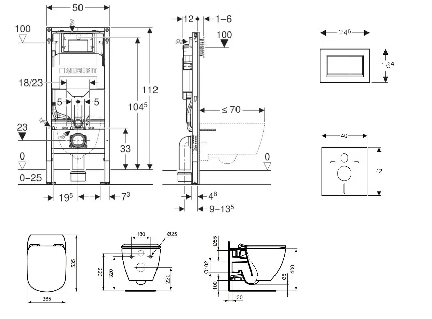 Geberit - Duofix - Fali WC szett - SANI11CD3136 – 2. kép