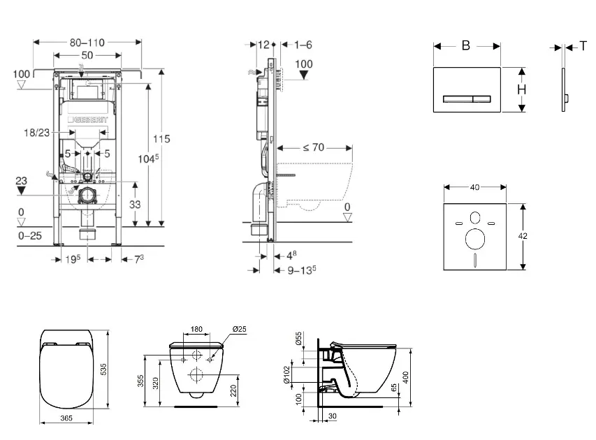 Geberit - Duofix - Fali WC szett - SANI11CD3141 – 2. kép