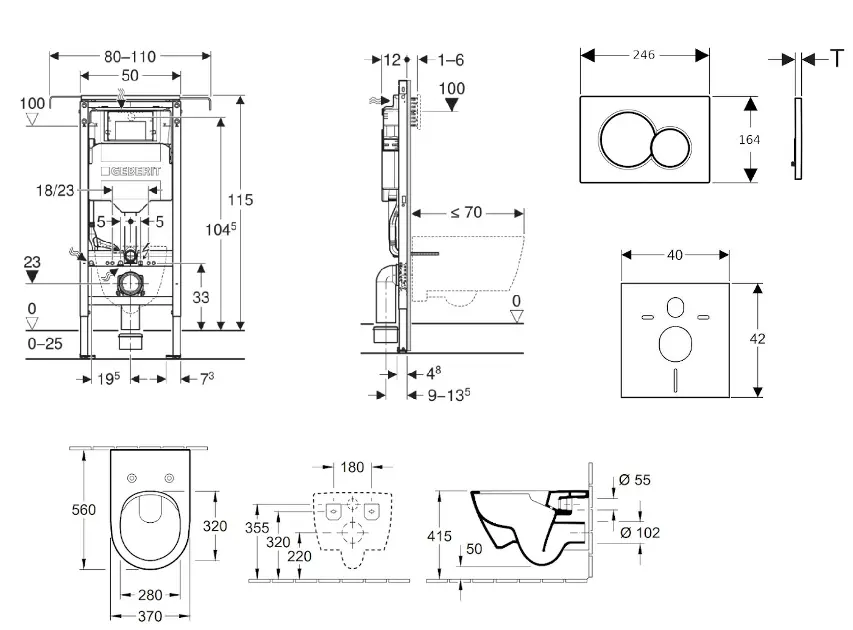 Geberit - Duofix - Fali WC szett - SANI11CK1100 – 2. kép