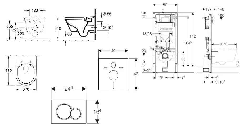 Geberit - Duofix - Fali WC szett - SANI11CK1101 – 2. kép