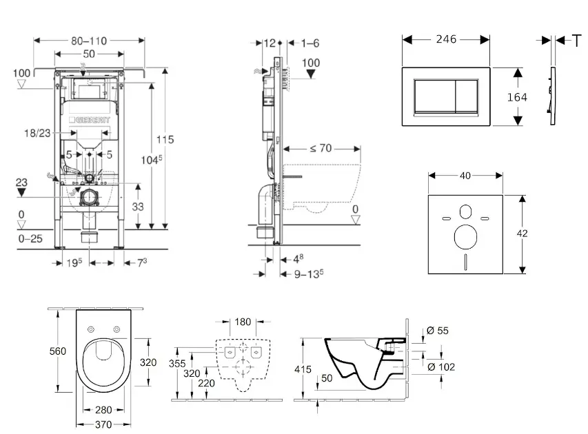 Geberit - Duofix - Fali WC szett - SANI11CK1102 – 2. kép