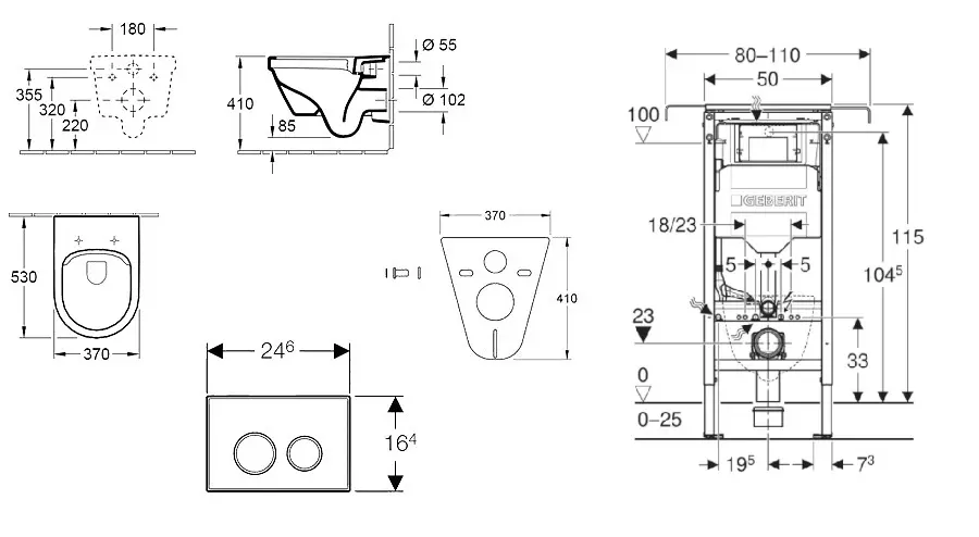 Geberit - Duofix - Fali WC szett - SANI11CK1107 – 2. kép