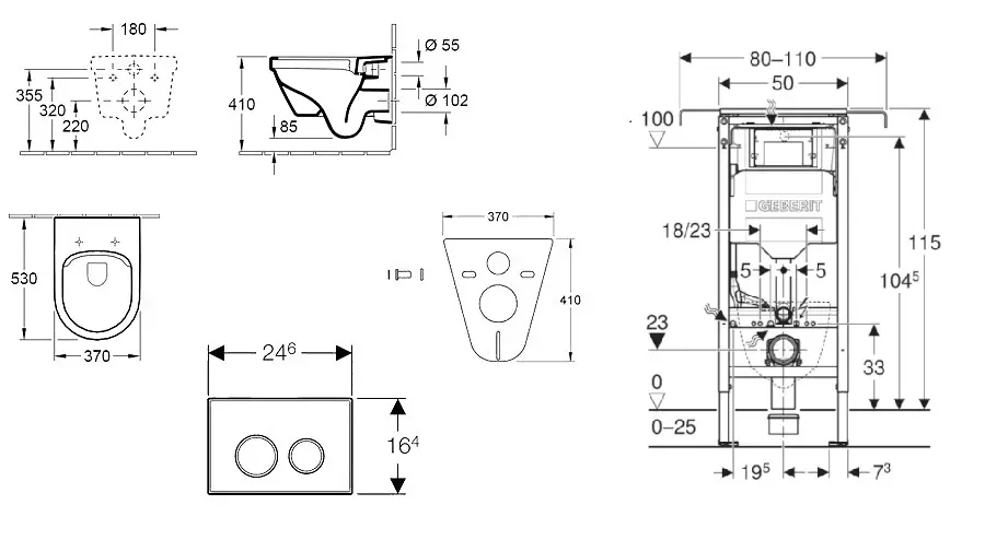 Geberit - Duofix - Fali WC szett - SANI11CK1108 – 2. kép
