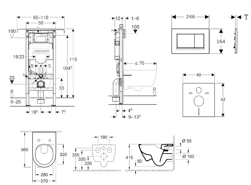 Geberit - Duofix - Fali WC szett - SANI11CK2101 – 2. kép