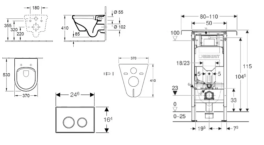 Geberit - Duofix - Fali WC szett - SANI11CK2109 – 2. kép