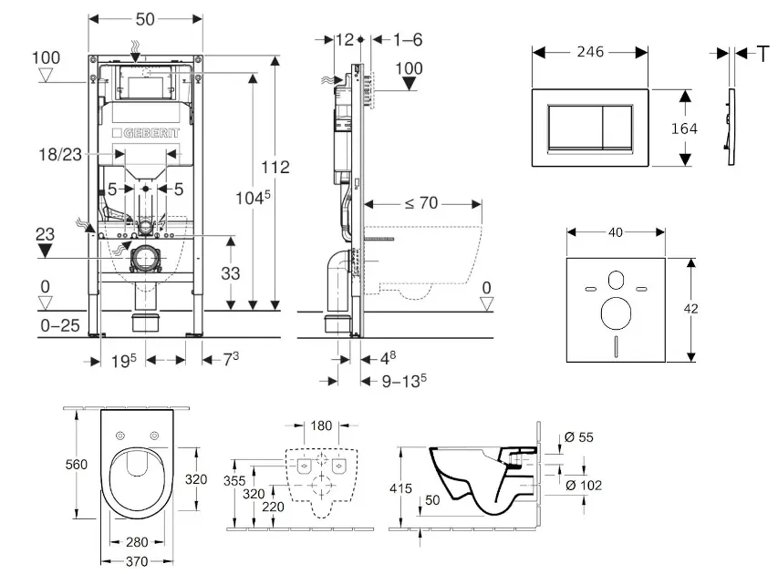 Geberit - Duofix - Fali WC szett - SANI11CK2114 – 2. kép