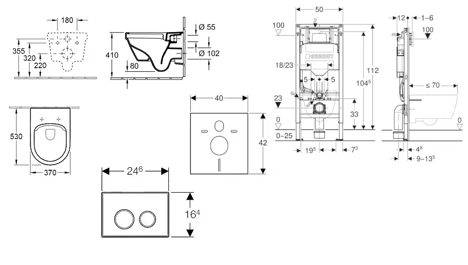Geberit - Duofix - Fali WC szett - SANI11CK3103 – 2. kép