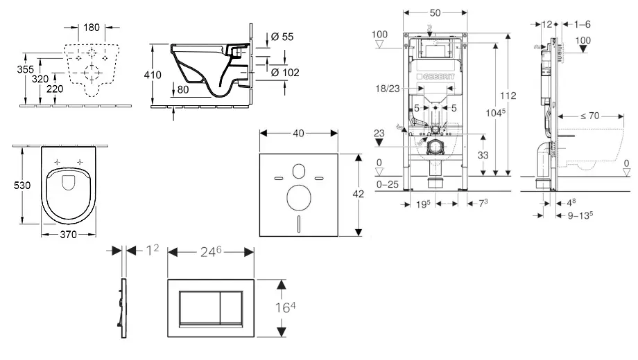 Geberit - Duofix - Fali WC szett - SANI11CK3104 – 2. kép