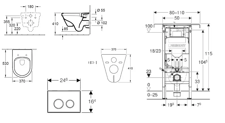 Geberit - Duofix - Fali WC szett - SANI11CK3105 – 2. kép