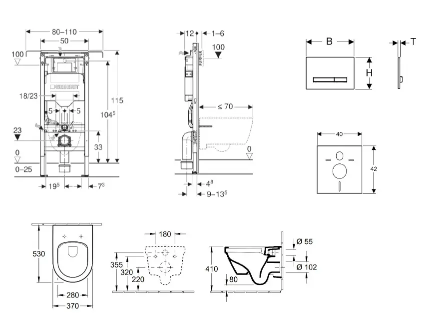Geberit - Duofix - Fali WC szett - SANI11CK3110 – 2. kép