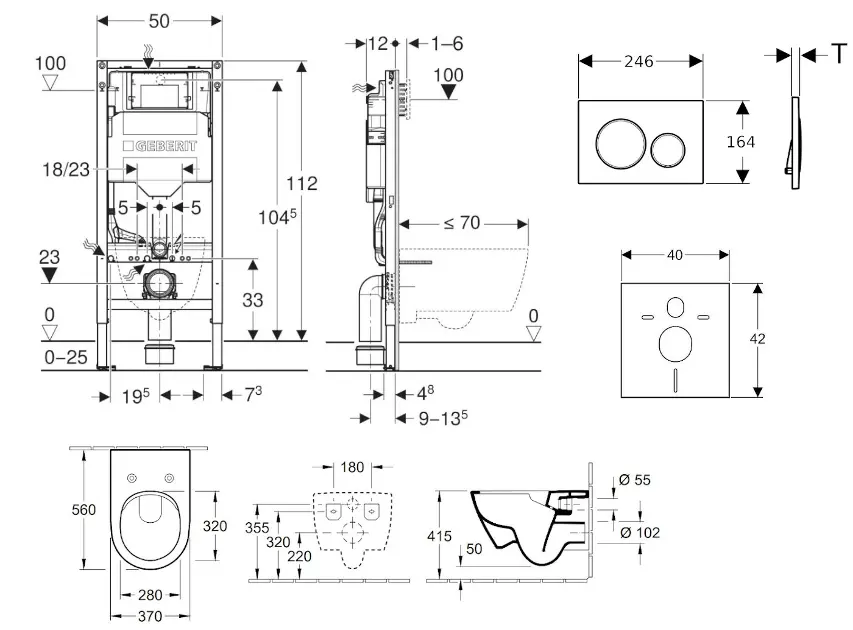 Geberit - Duofix - Fali WC szett - SANI11CK3111 – 2. kép