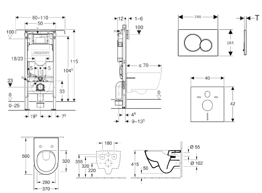 Geberit - Duofix - Fali WC szett - SANI11CK3113 – 2. kép