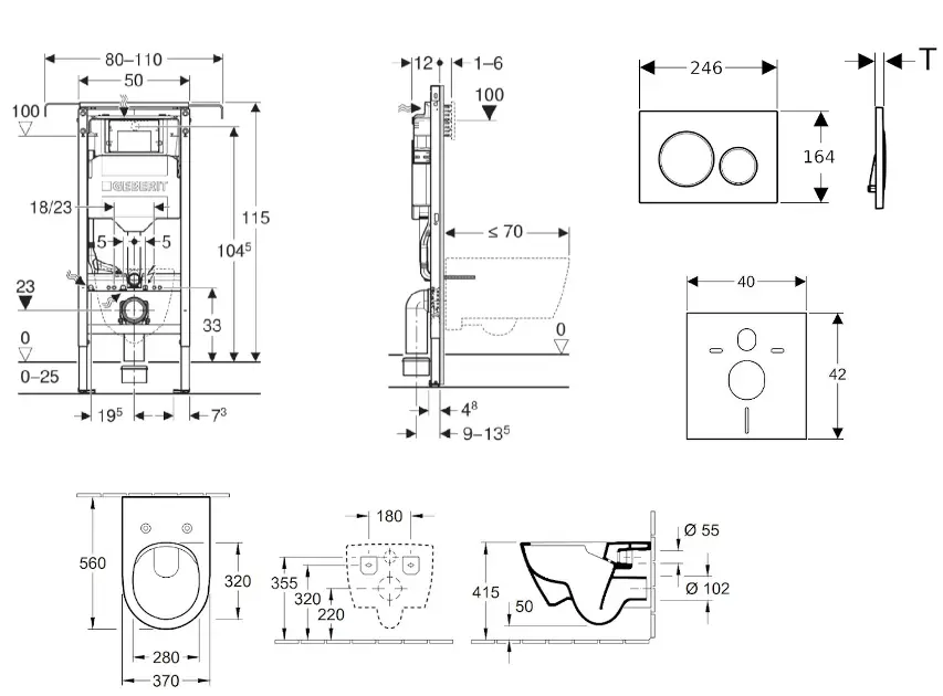 Geberit - Duofix - Fali WC szett - SANI11CK3114 – 2. kép