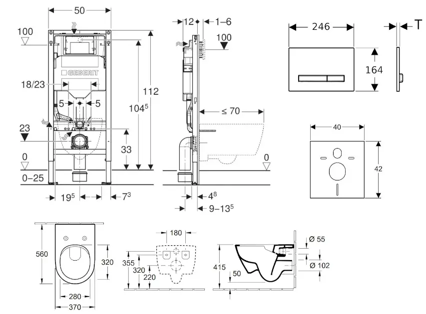 Geberit - Duofix - Fali WC szett - SANI11CK3115 – 2. kép