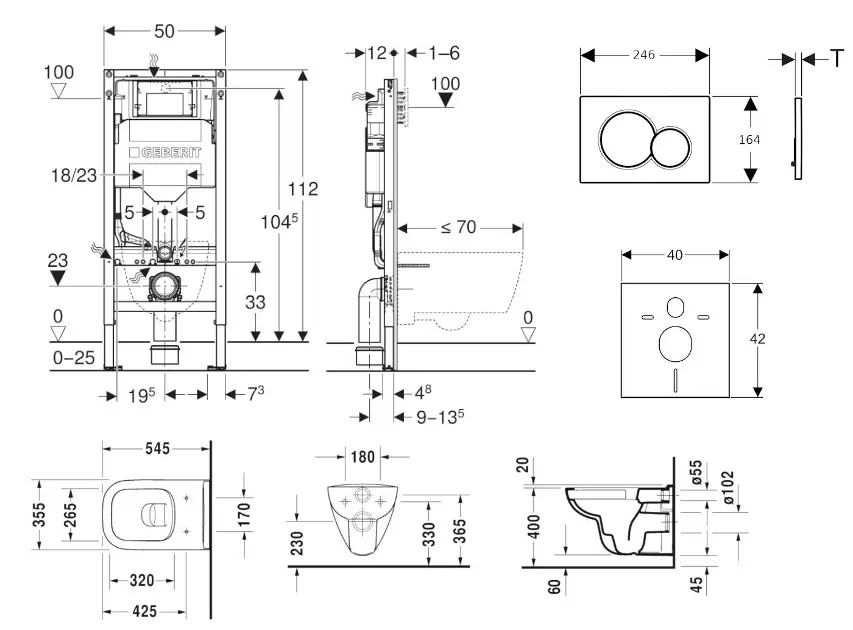 Geberit - Duofix - Fali WC szett - SANI11CP1101 – 2. kép