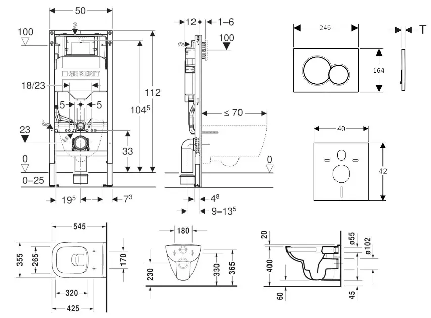 Geberit - Duofix - Fali WC szett - SANI11CP2102 – 2. kép