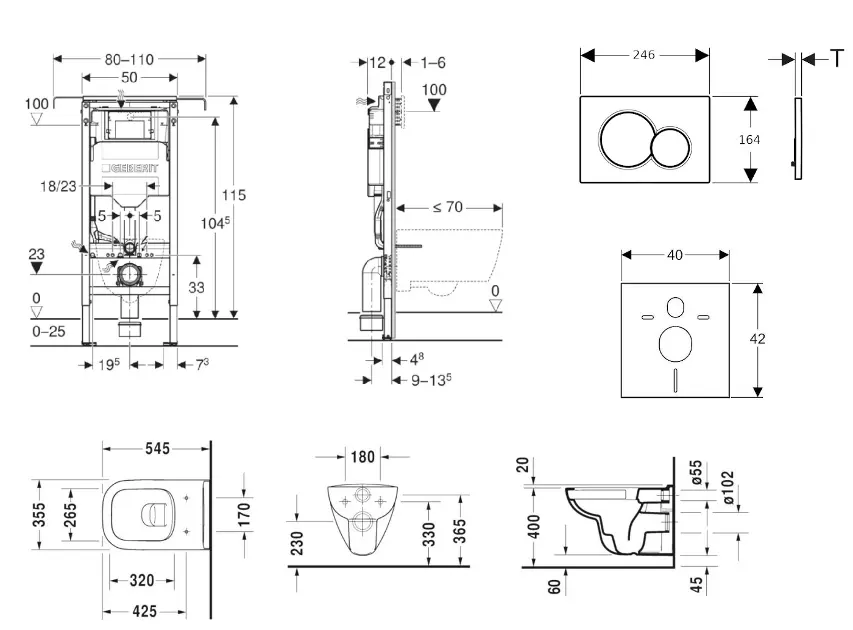 Geberit - Duofix - Fali WC szett - SANI11CP3101 – 2. kép