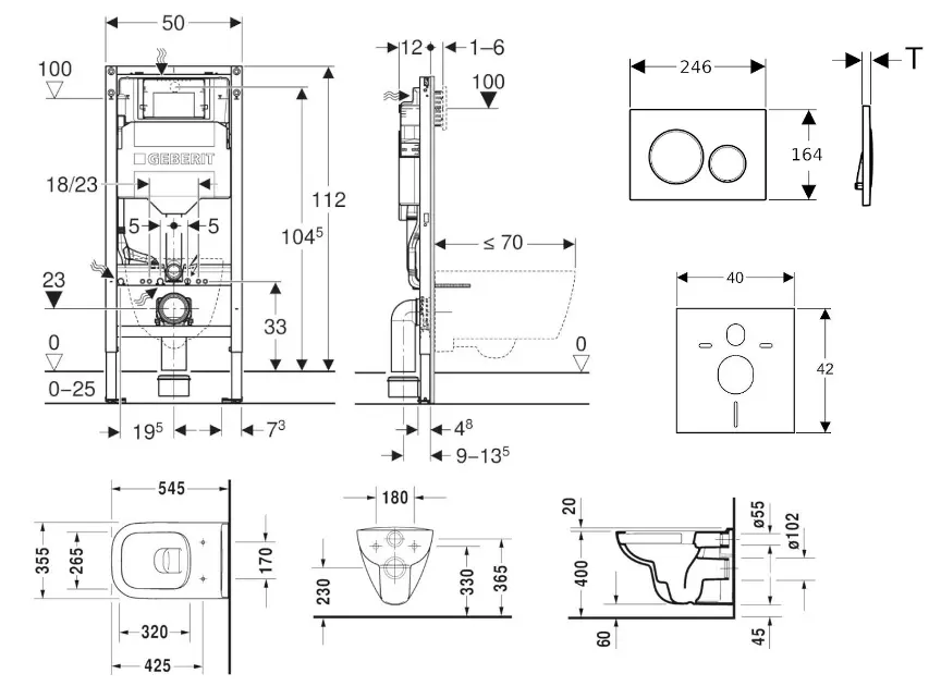 Geberit - Duofix - Fali WC szett - SANI11CP3103 – 2. kép