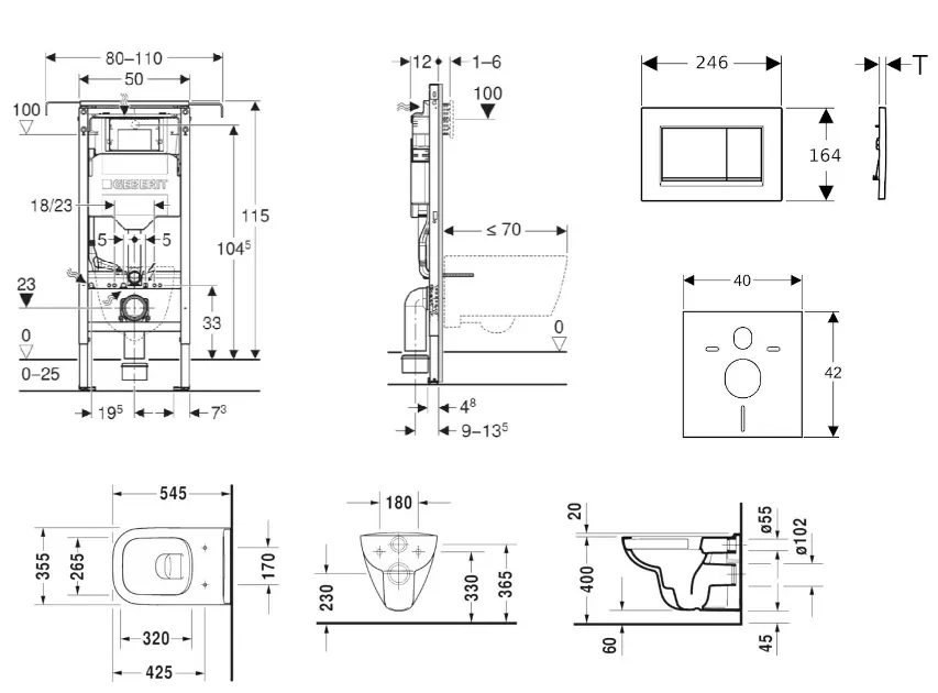 Geberit - Duofix - Fali WC szett - SANI11CP3105 – 2. kép