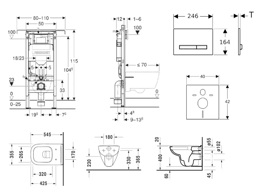 Geberit - Duofix - Fali WC szett - SANI11CP3106 – 2. kép