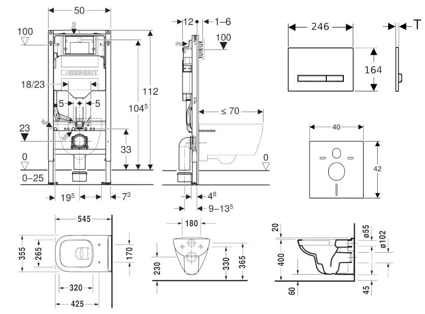 Geberit - Duofix - Fali WC szett - SANI11CP3107 – 2. kép