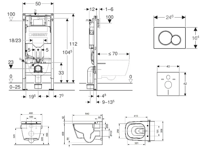 Geberit - Duofix - Fali WC szett - SANI11CT1101 – 2. kép