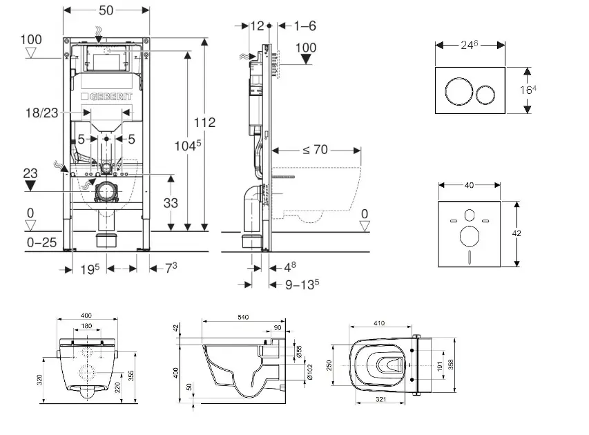Geberit - Duofix - Fali WC szett - SANI11CT3103 – 2. kép