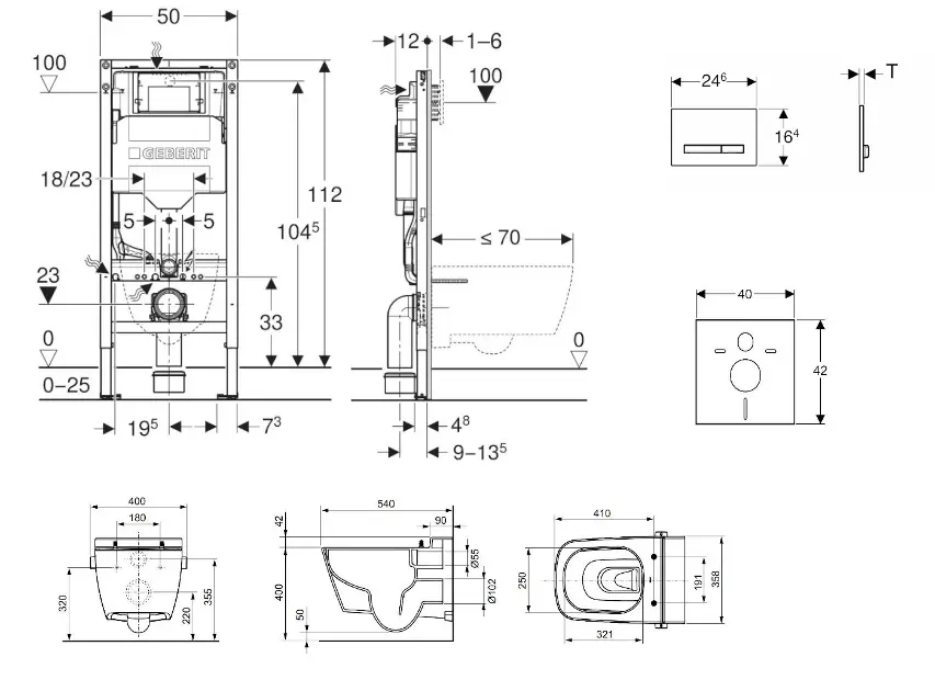 Geberit - Duofix - Fali WC szett - SANI11CT3107 – 2. kép