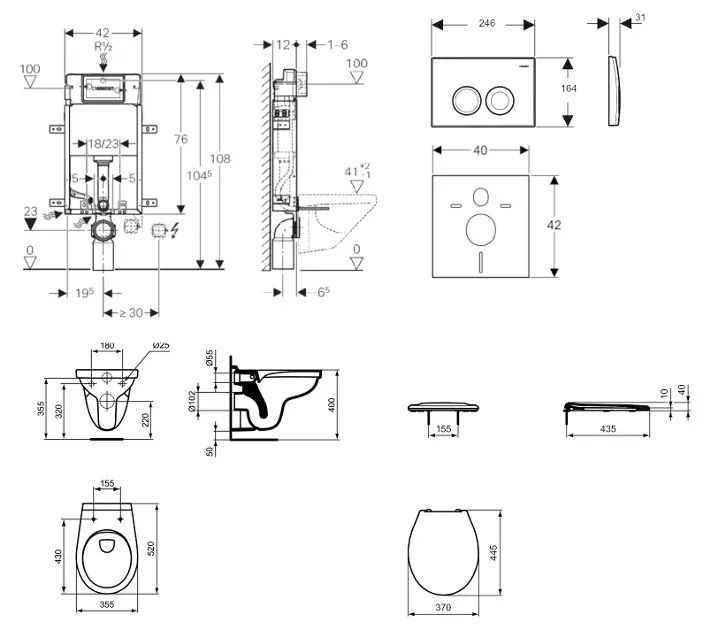 Geberit - Kombifix - Fali WC szett - 110.100.00.1 NR1 – 2. kép