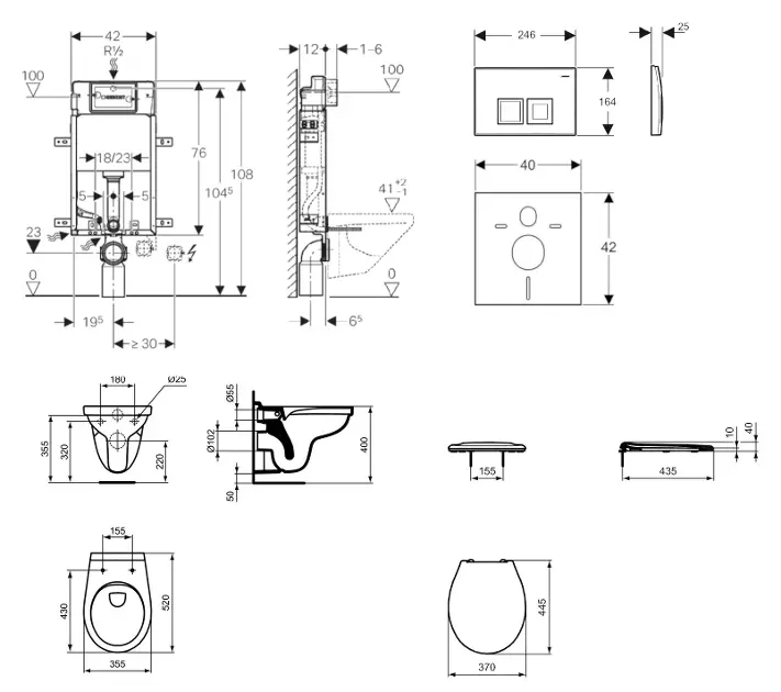 Geberit - Kombifix - Fali WC szett - 110.100.00.1 NR6 – 2. kép