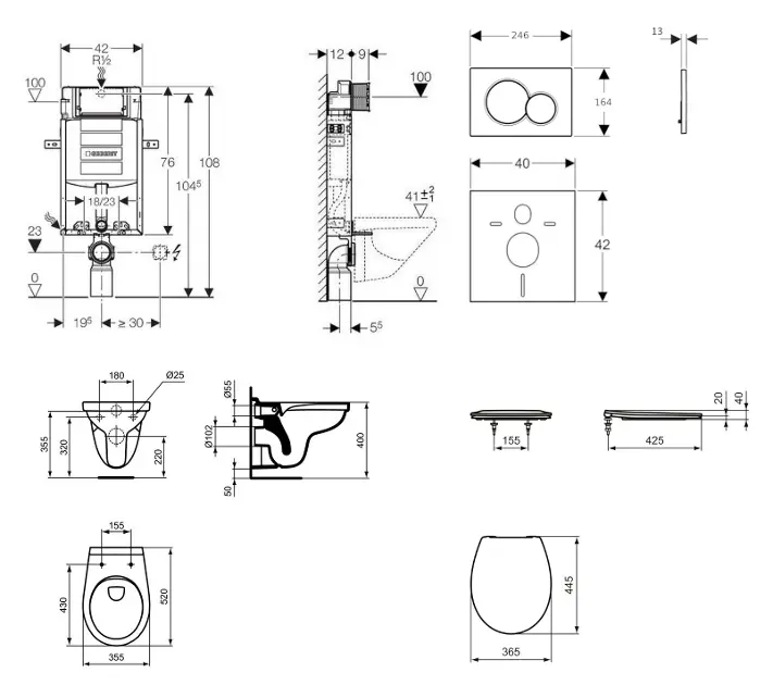Geberit - Kombifix - Fali WC szett - 110.302.00.5 ND1 – 2. kép